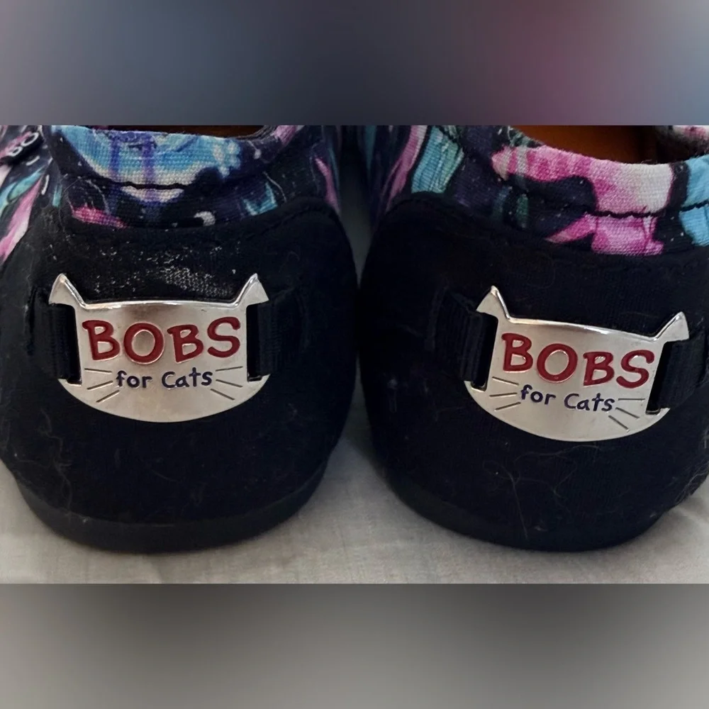 Bobs for Cats Skechers cat in space slip on canvas loafers memory foam 9 EUC - Picture 2 of 9